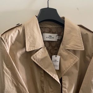 Coach Lightweight Overcoat with Signature Lining
